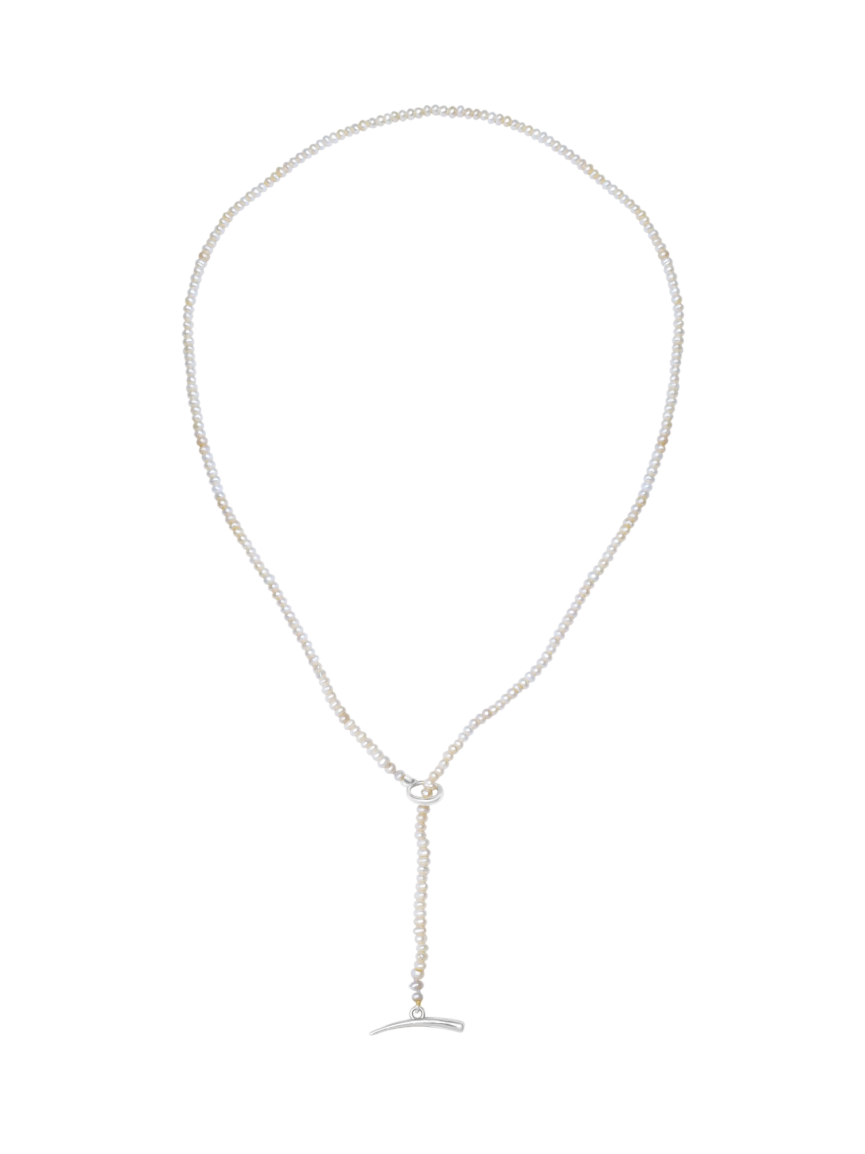 Pearl Necklace with Tusk Clasp